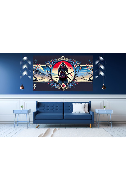 Ti-Play Rısıng 60X90Cm Modern Samuray Pvc Çerçevesiz Tablo