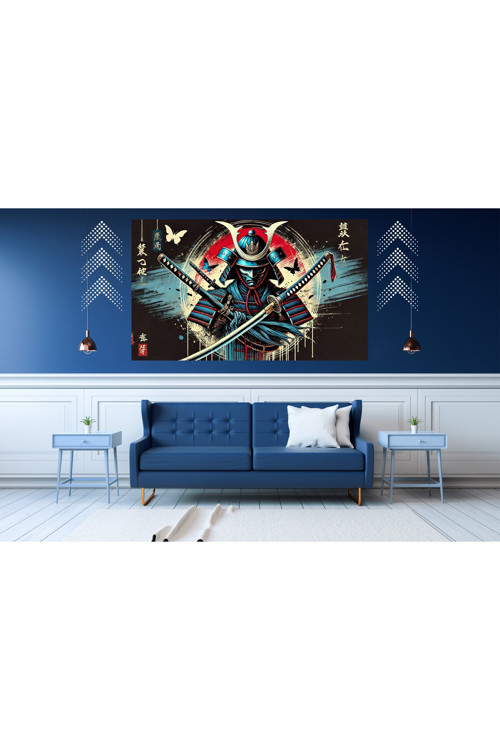 Ti-Play Ronın 60X90Cm Modern Samuray Pvc Çerçevesiz Tablo