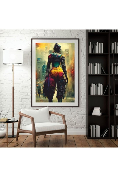 Samuray Street War 60X85 8684660336963 Pvc Çerçevesiz Tablo