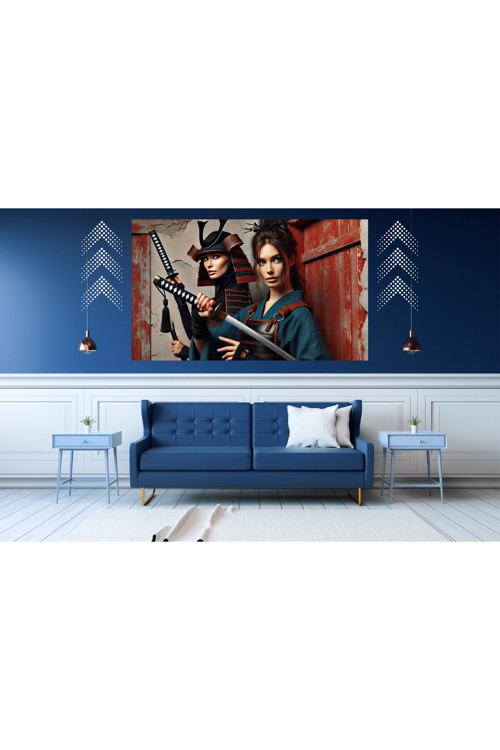 Ti-Play Samuray Kadınlar Pusu 60X90Cm Modern Pvc Çerçevesiz Tablo