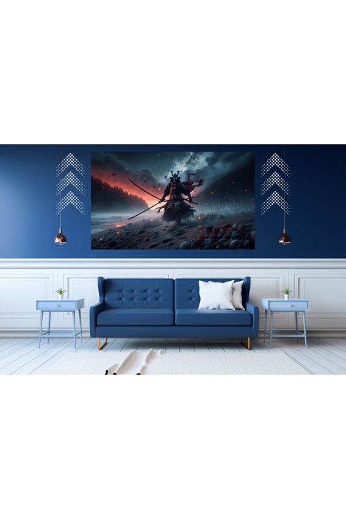 Ti-Play Sessiz Ölümcül 60X90Cm Modern Samuray Pvc Çerçevesiz Tablo