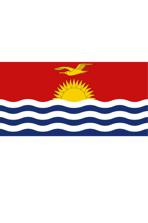 Kiribati Ülke Bayrağı 45X22Cm Duvar Tablosu Çerçevesiz Pvc Tablo