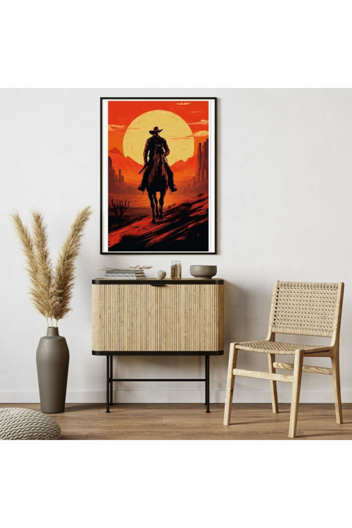Cowboy Evenıng 60X90 8684660336970 Pvc Çerçevesiz Tablo