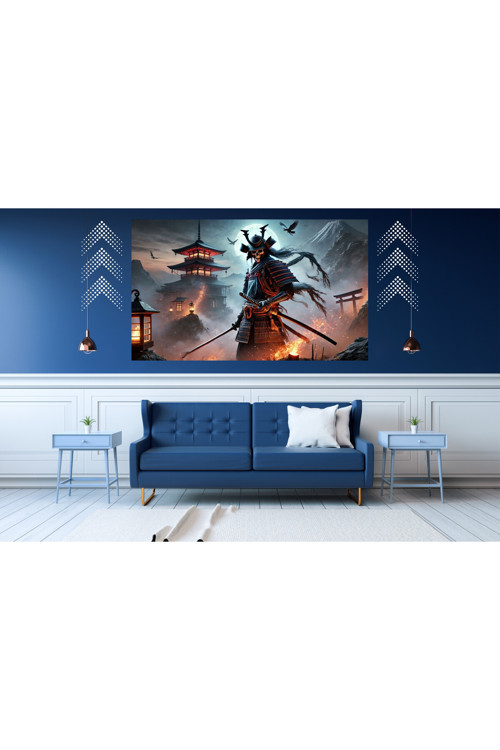 Ti-Play Zombi Shogun 60X90Cm Modern Samuray Pvc Çerçevesiz Tablo