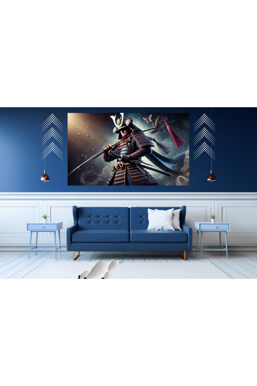 Ti-Play Çift Uçlu Kılıç 60X90Cm Modern Samuray Pvc Çerçevesiz Tablo