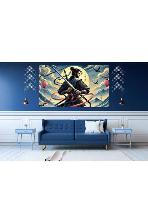 Ti-Play Daımyo 60X90Cm Modern Samuray Pvc Çerçevesiz Tablo