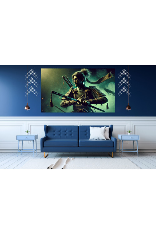 Ti-Play Duman Ve Sis 60X90Cm Modern Samuray Pvc Çerçevesiz Tablo