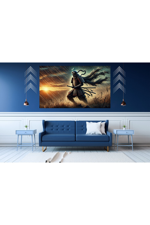 Ti-Play Gece Sonu 60X90Cm Modern Samuray Pvc Çerçevesiz Tablo