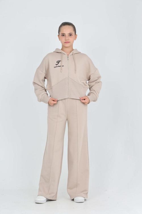 Toontoy Kız Çocuk Hırkalı Eşofman Takım