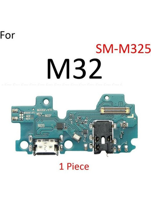 Samsung Galaxy M32 M325F Şarj Soketli Kulaklık Soket Bordu