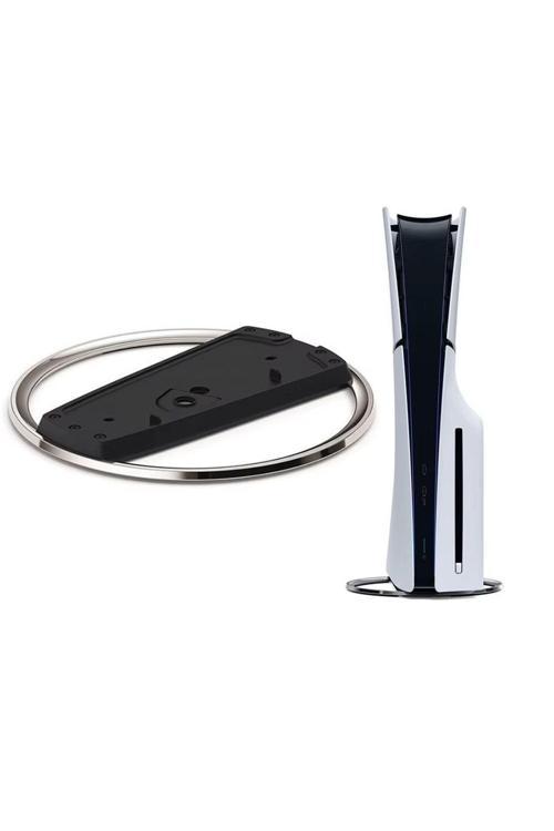 PS5 / PS5 Slim Konsol Diskli ve Dijital Model için Vidalı Metal Dikey Stand