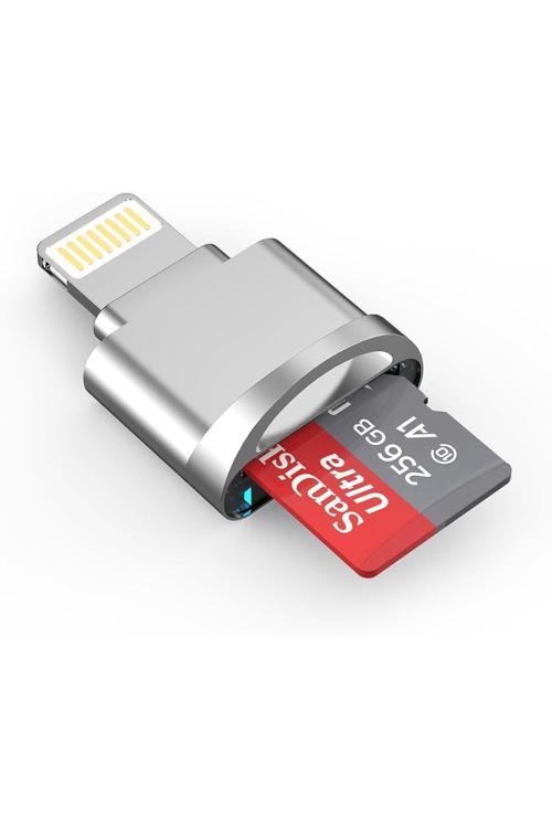 iPhone iPad Micro SD Kart Okuyucu, [Apple MFi Sertifikalı] Lightning - Micro SD/TF Kart Okuyucu