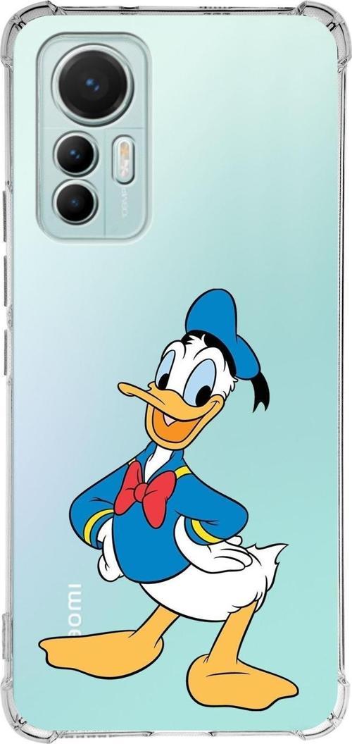 Xiaomi Mi 12 Lite Uyumlu Köşe Korumalı Antişok Kapak Donald Duck Tasarımlı Şeffaf Silikon Kılıf