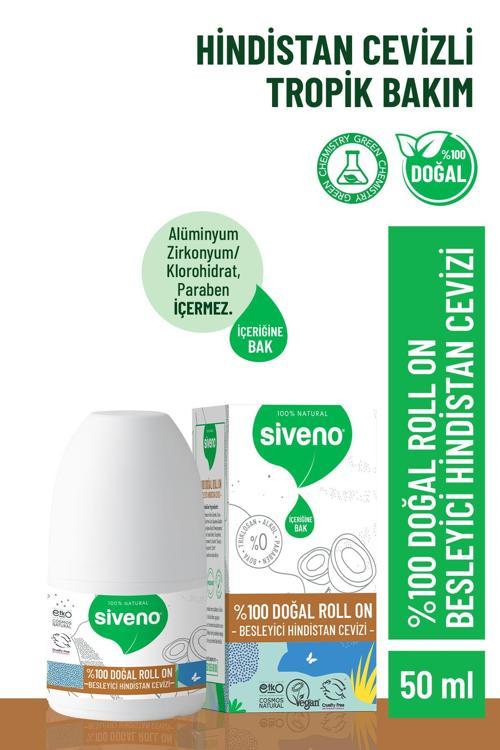%100 Doğal Roll On Hindistan Cevizli Deodorant Ter Kokusu Önleyici Bitkisel Leke Bırakmayan Vegan 50 ml