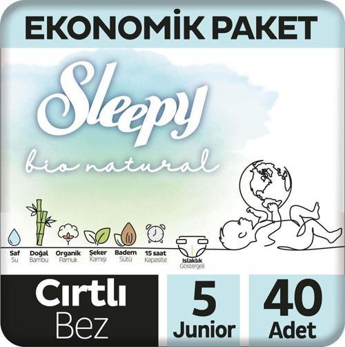 Bio Natural 5 Numara Junior 40'lı Bebek Bezi