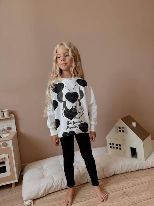 KIZ ÇOCUK MİNNİE MODELLİ TAYTLI TAKIM