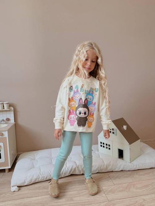 KIZ ÇOCUK LABUBU MODELLİ TAYTLI TAKIM