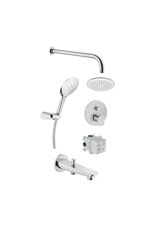 Root Round A49279 Ankastre Termostatik Duş Seti Shine S