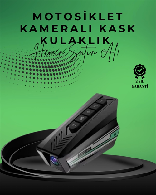 BT16 Dashcam Özellikli Kask Kamerası – WiFi, Sesli Komut, HD Kayıt