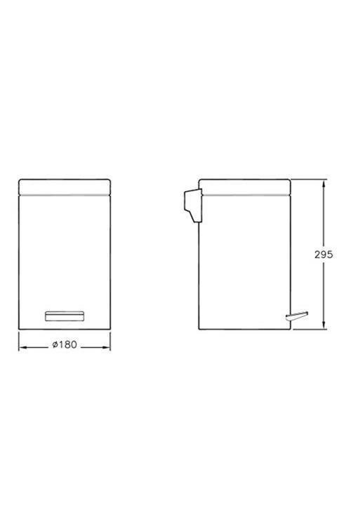 A44055 Paslanmaz Çöp Kovası 4.5 lt