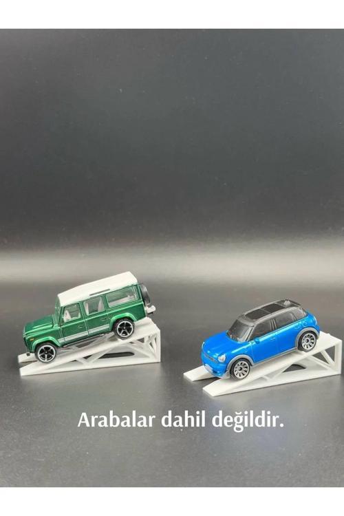 1:64 Ölçek Araba Rampası - Beyaz 2'Li