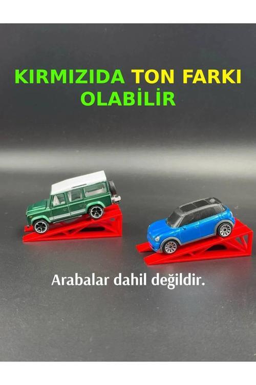 1:64 Ölçek Araba Rampası - Kırmızı 2'Li