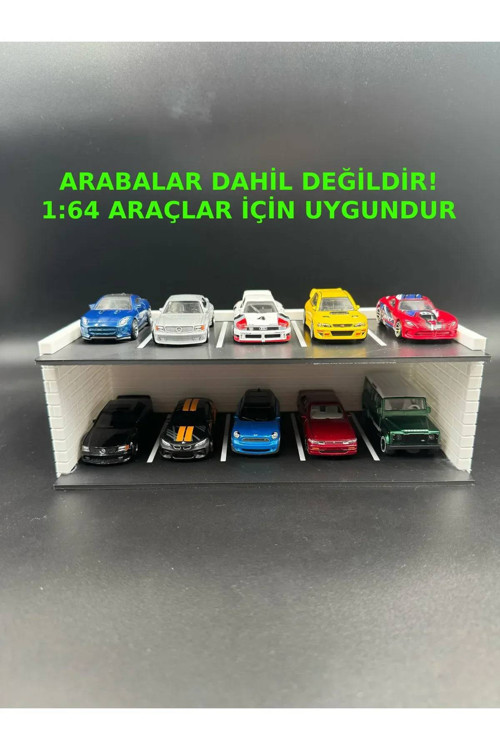 1:64 Ölçekli 2 Katlı Otopark Garaj Stand