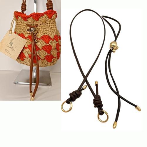 Düğüm Model Büzgülü Çanta Seti Koyu Kahve