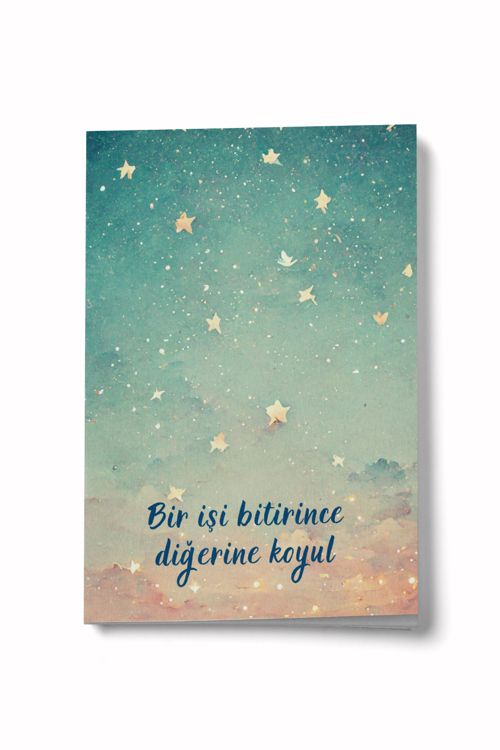 Bir İşi Bitirince Diğerine Koyul Yıldız Mini Defter