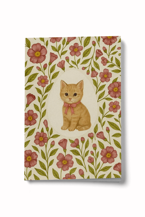 Çiçekli Pati Mini Defter