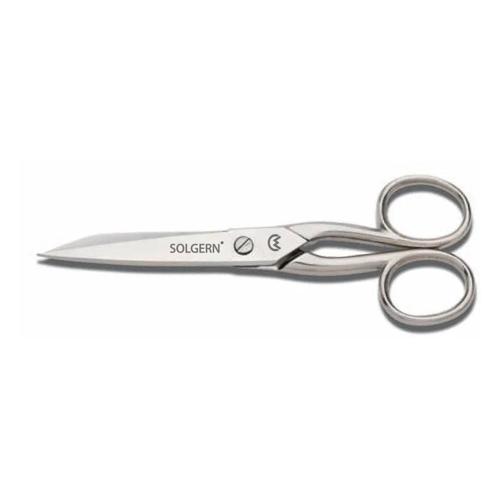 Solgern M-218 Sivri Uçlu İplik Temizleme Makası No: 5,5 İnç / 13,97 Cm - Nikel Kaplama