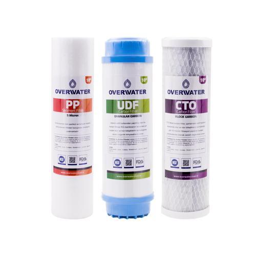 Açık Kasa Su Arıtma Cihazı 3 ’lü Filtresi Seti Aşamalı ( Membransız Set ) FKN3