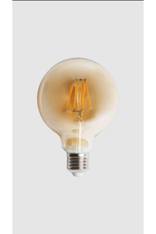 2 Adet Ct 4286 9W G95 Glop Rustik Led 2700K Amber E27 Duy