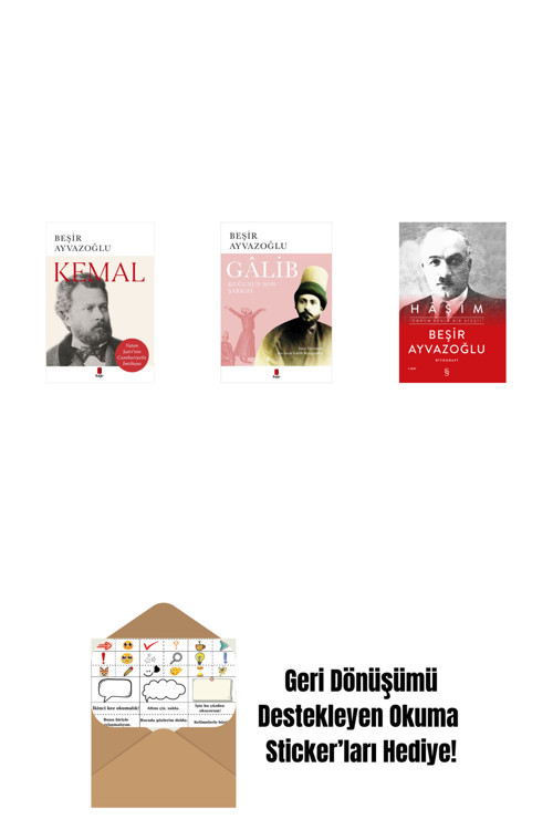 Everest Yayınları Kemal + Gâlib - Kuğunun Son Şarkısı + Haşim (Ciltli) + Okuma Sticker'Ları