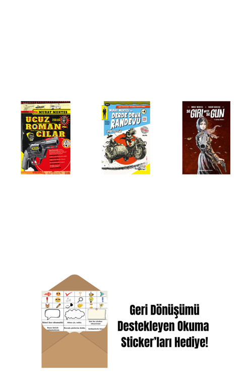 Alfa Yayıncılık Ucuz Romancılar + Derde Deva Randevu No- 4 + The Girl With The Gun + Okuma Sticker'Ları