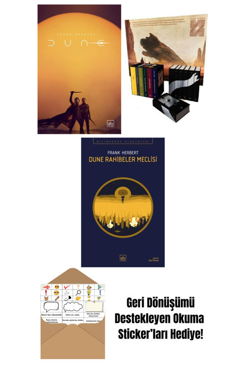 İthaki Yayınları Dune (Film Kapağı) + Dune Serisi Kutu Set (6 Kitap – Ciltli) + Dune Rahibeler Meclisi