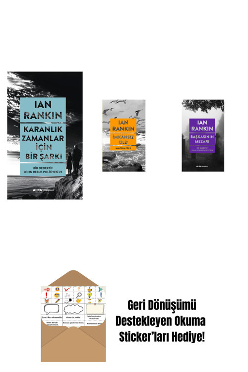 Alfa Yayıncılık Karanlık Zamanlar İçin Bir Şarkı + İmkânsız Ölü + Başkasının Mezarı + Okuma Sticker'Ları