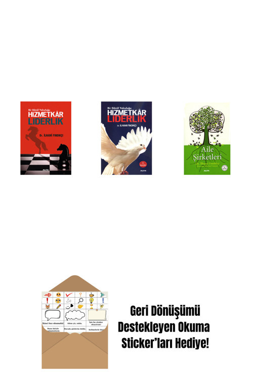 Alfa Yayıncılık Hizmetkar Liderlik (Cep Boy) + Hizmetkâr Liderlik + Aile Şirketleri + Okuma Sticker'Ları