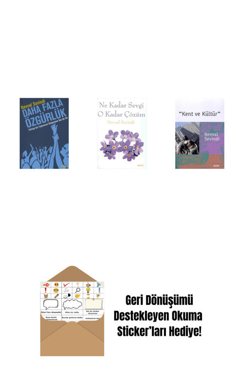 Alfa Yayıncılık Daha Fazla Özgürlük + Ne Kadar Sevgi O Kadar Çözüm + Kent Ve Kültür + Okuma Sticker'Ları