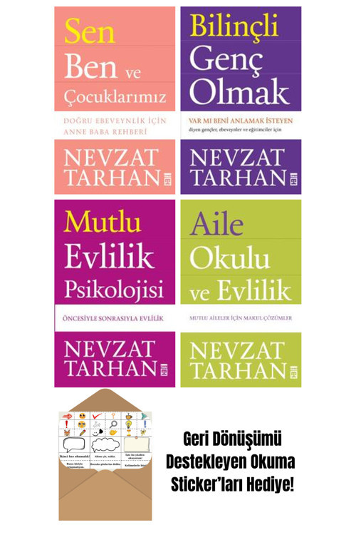 Timaş Yayınları Nevzat Tarhan 4 Kitap Seti + Okuma Sticker'Ları
