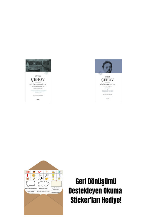 Alfa Yayıncılık Anton Çehov Bütün Eserleri 14 + Anton Çehov Bütün Eserleri 13 (Ciltli) + Okuma Sticker'Ları