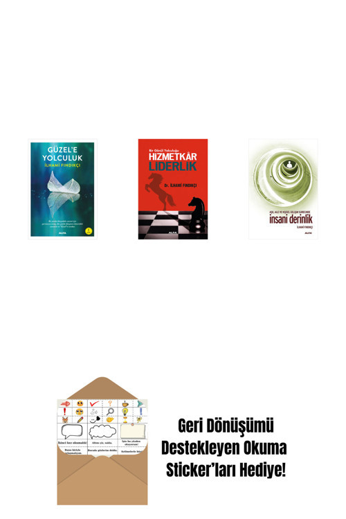 Alfa Yayıncılık Güzel'E Yolculuk + Hizmetkar Liderlik (Cep Boy) + İnsani Derinlik + Okuma Sticker'Ları