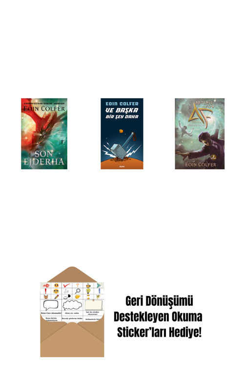 Alfa Yayıncılık Son Ejderha + Ve Başka Bir Şey Daha + Artemis Fowl 6 - Zaman Paradoksu + Okuma Sticker'Ları