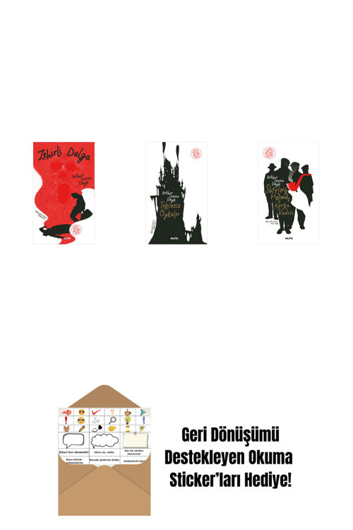 Alfa Yayıncılık Zehirli Dalga + Tekinsiz Öyküler + Sherlock Holmes - Korku Vadisi + Okuma Sticker'Ları