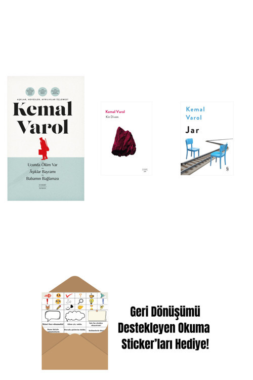 Everest Yayınları Aşklar, Hevesler, Ayrılıklar Üçlemesi (Ciltli) + Kin Divanı + Jar + Okuma Sticker'Ları