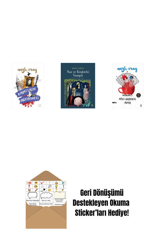 Everest Yayınları Hayatımın Müsveddesi + Naz Ve Köşkteki Vampir + Aşkı Giyinen Adam + Okuma Sticker'Ları