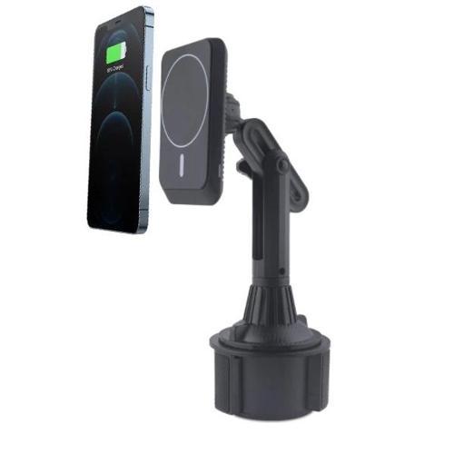 ALLY Araç Bardaklık Telefon Tutucu Magsafe iPhone 15-14-13-12 Serisi 15W Kablosuz Hızlı Şarj Cihazı-