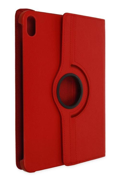 iPad 2022 10.9 (10.nesil) Kılıf 360 Tablet Deri Kılıf - Kırmızı-(5796)