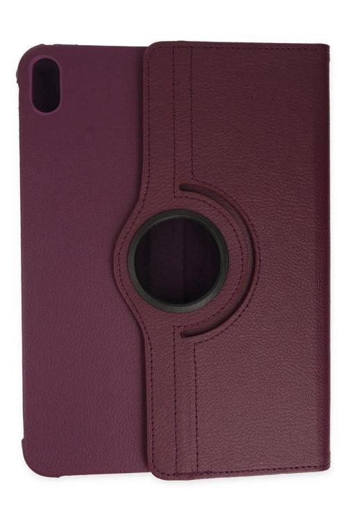 iPad 2022 10.9 (10.nesil) Kılıf 360 Tablet Deri Kılıf - Mürdüm-(5796)