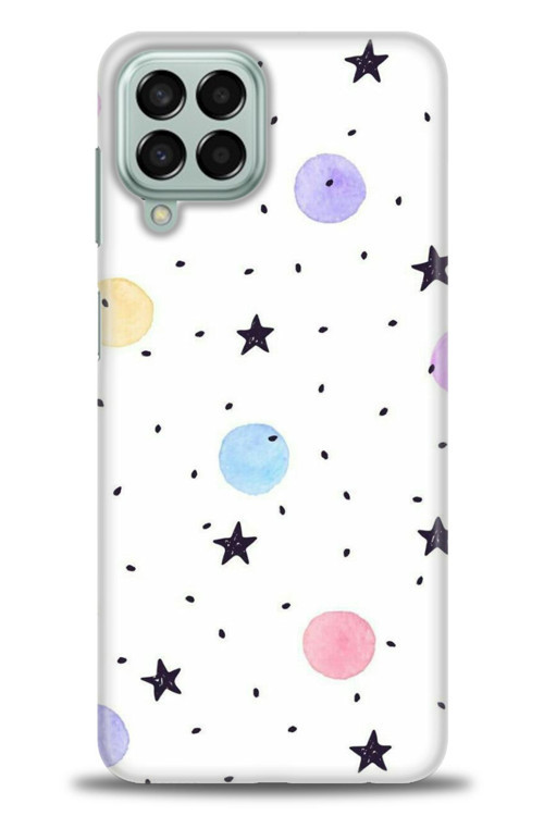 Samsung Galaxy M33 Kılıf HD Baskılı Kılıf - Yıldız ve Daireler